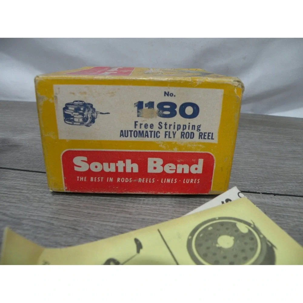 South Bend 1180 No. 1180 Automatic Fly Fishing Reel Burgundy Bronze Metal